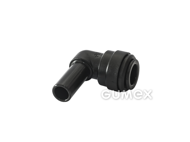 L-Kupplung 90° JOHN GUEST mit Kelle, für Außenrohr Ø 4mm, O-Ring NBR, Acetalcopolymer, schwarz, 